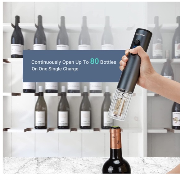 NEW Electric Wine Opener Set W/ Rechargeable Batteries - Picture 3 of 7